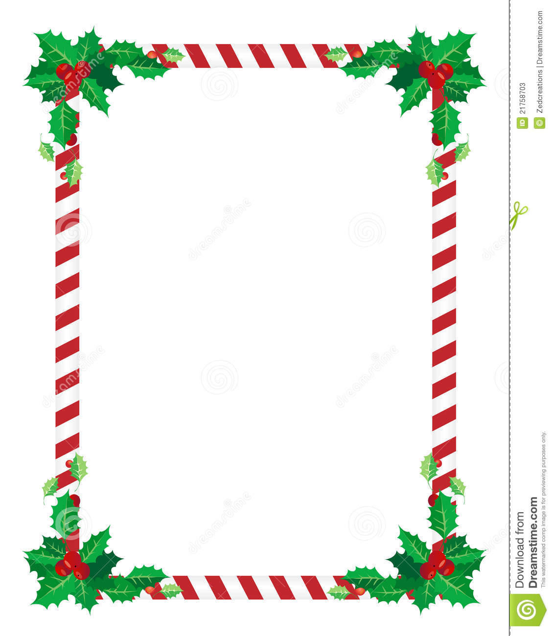 Christmas borders for letter. Artist clipart border