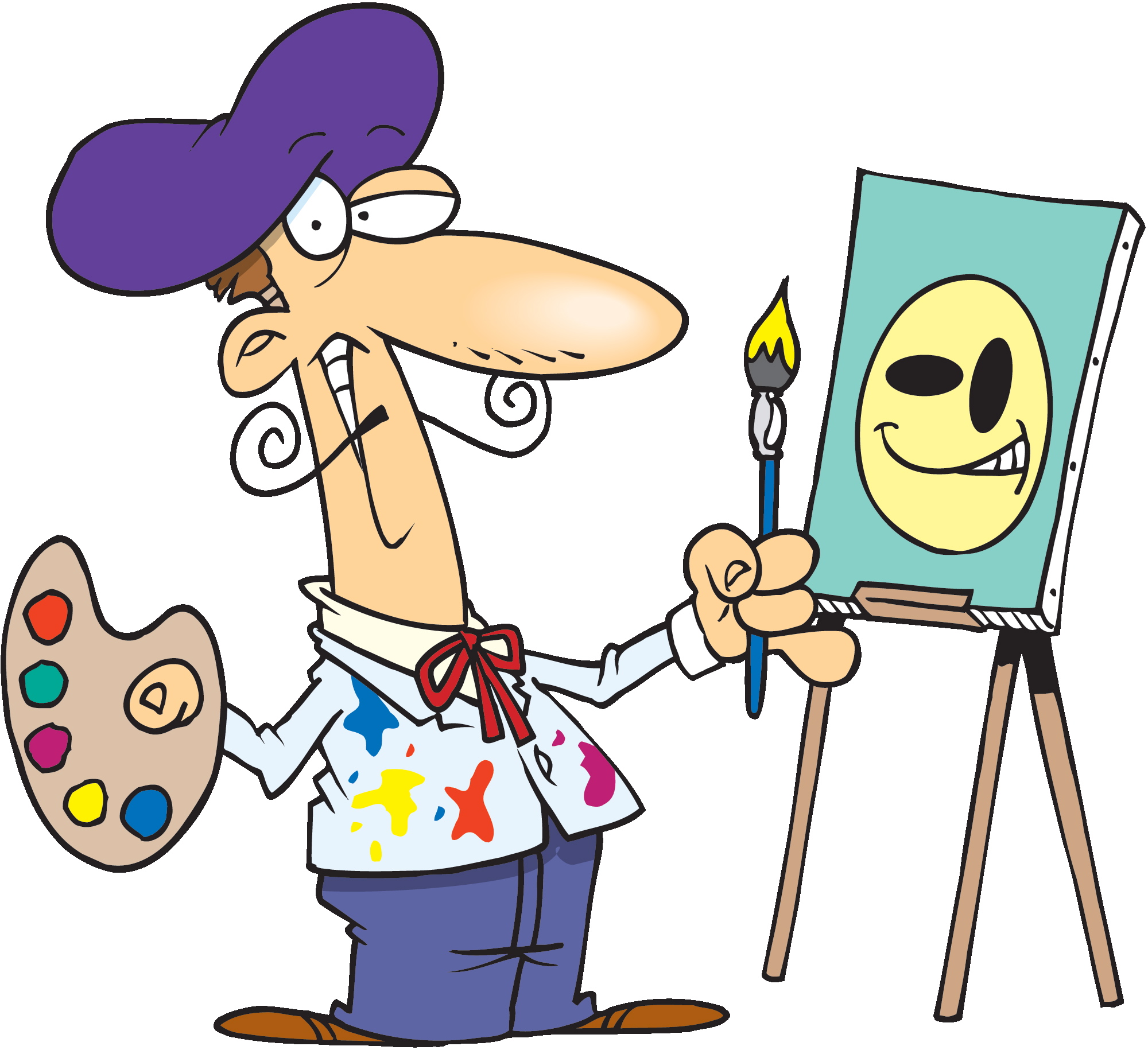 Cartoon Artist Drawing Images ~ Artist Cartoon Character Illustration ...