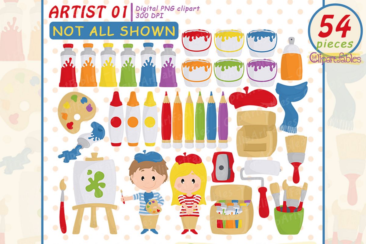 artist clipart cute