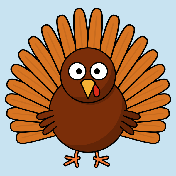 How to draw a. Clipart turkey shape