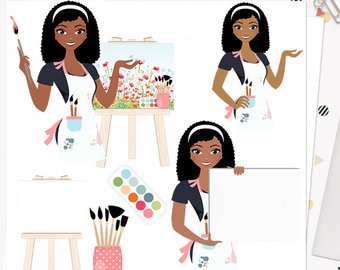 artist clipart female artist