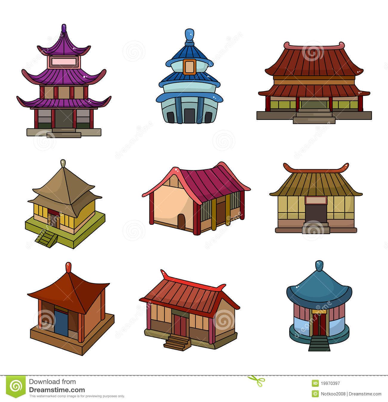 japan clipart china house