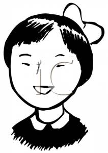asian clipart black and white