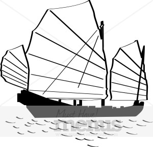 asian clipart boat