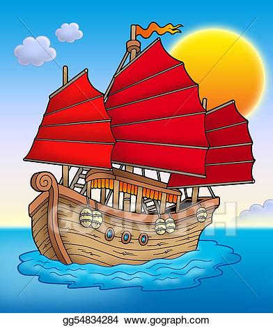 asian clipart boat