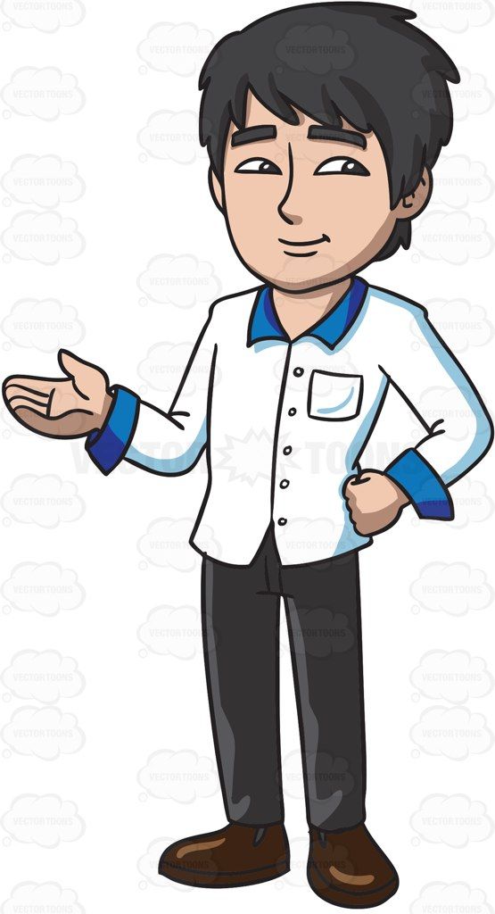 Asian clipart man asian. A friendly chinese cartoon