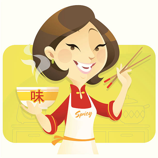 Asian clipart mum. Pencil and in color