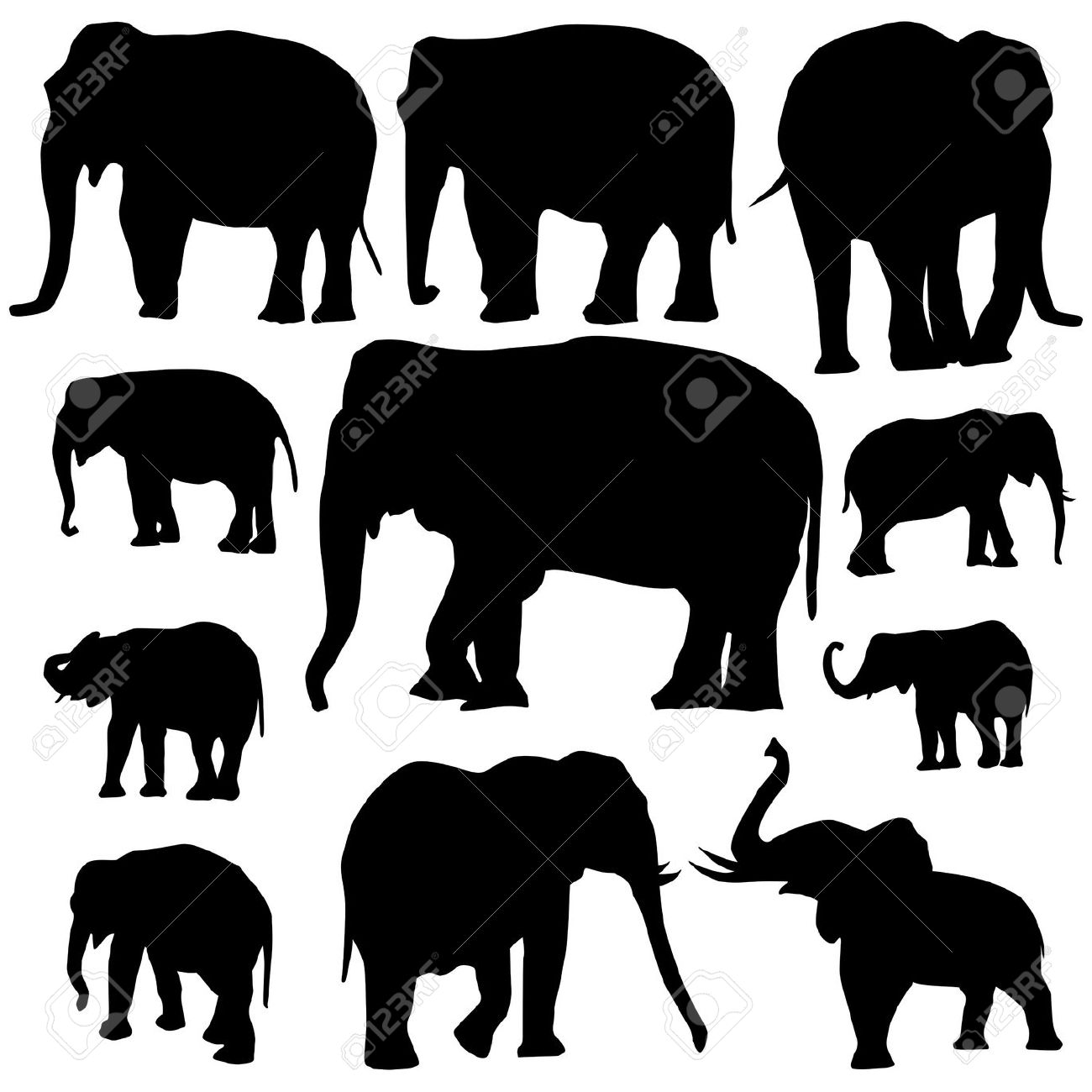 Asian clipart silhouette. White elephant clip art