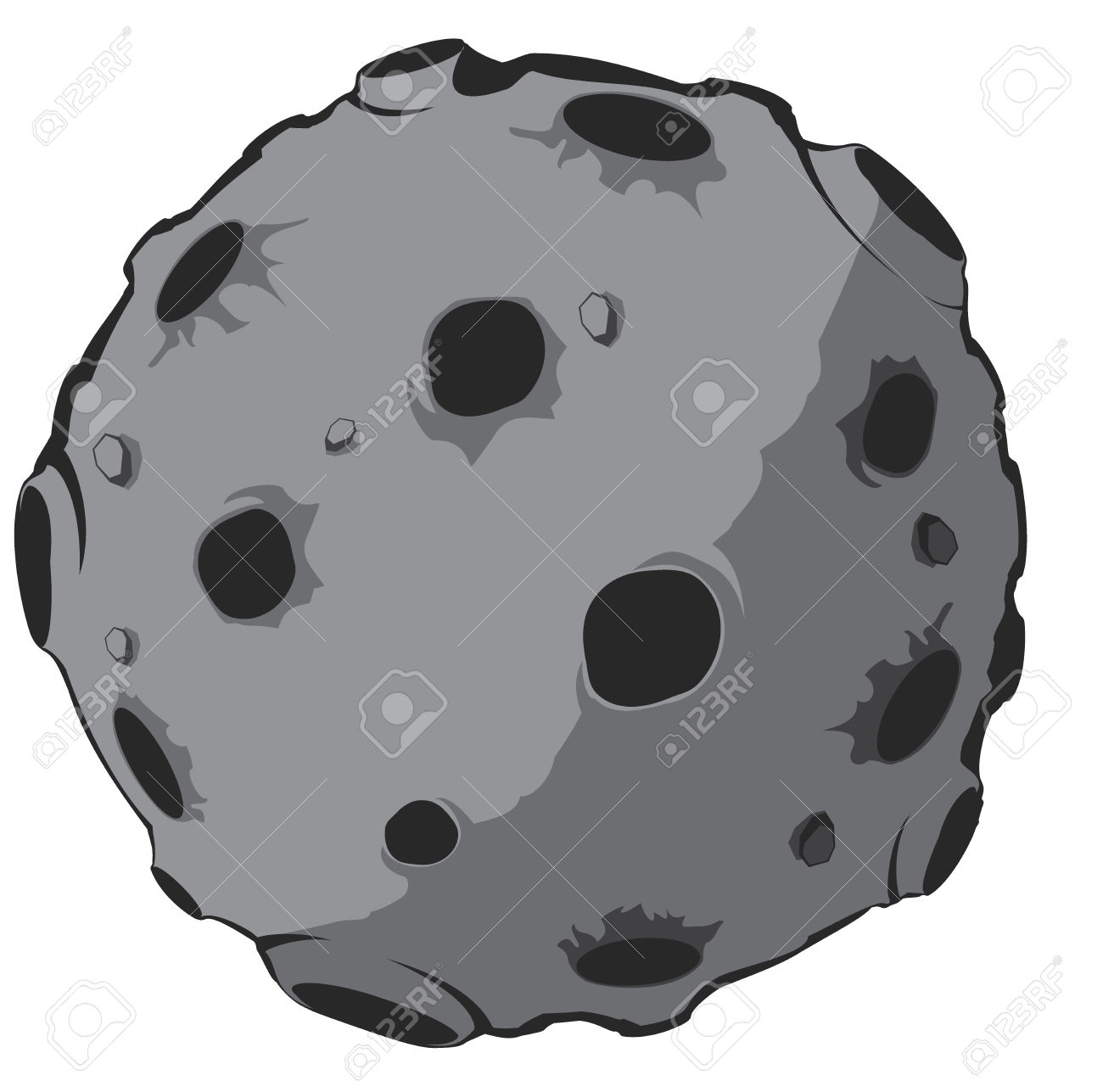 Астероид на белом фоне