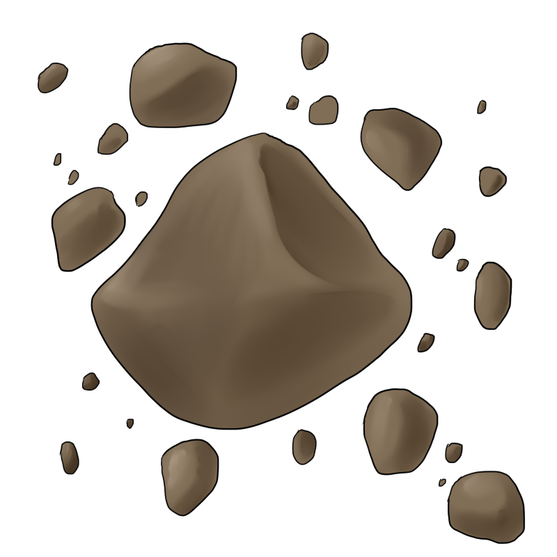  collection of rock. Asteroid clipart boulder rolling
