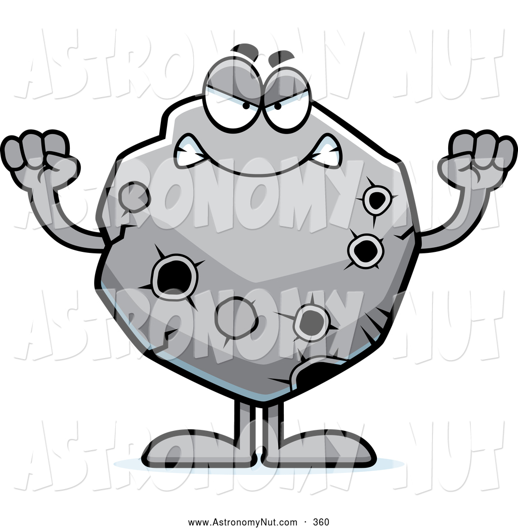 Royalty free angry stock. Asteroid clipart cute