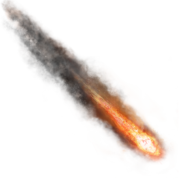 asteroid clipart fire