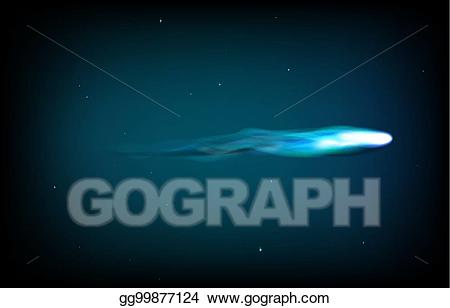 Vector art in atmosphere. Asteroid clipart flaming