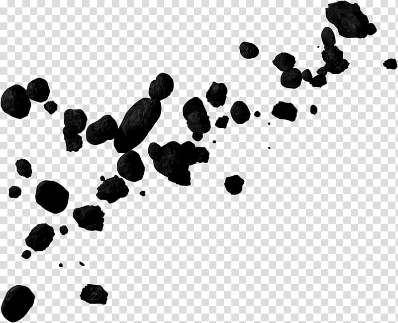 Belts mega black spots. Asteroid clipart transparent background