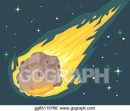 asteroid clipart yellow flame