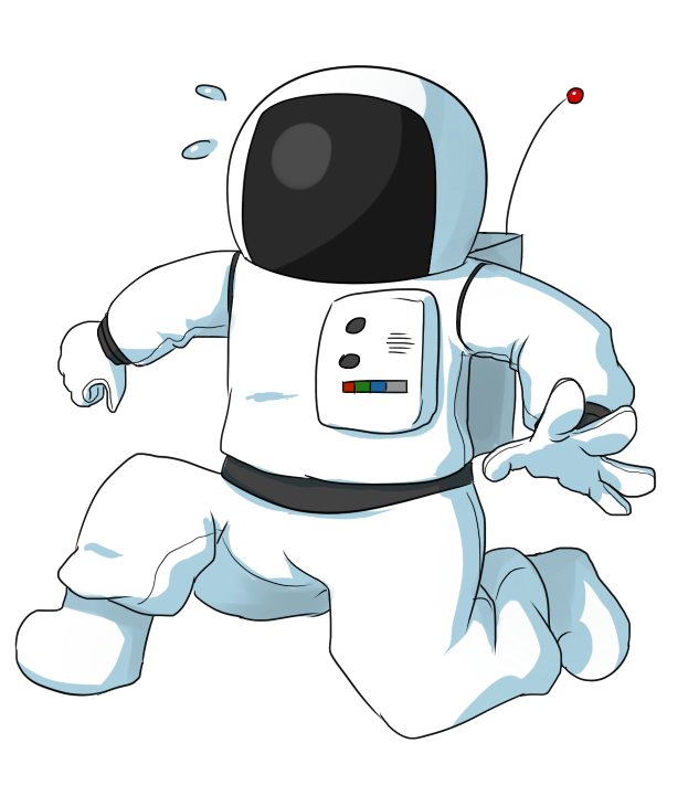 clipart walking astronaut