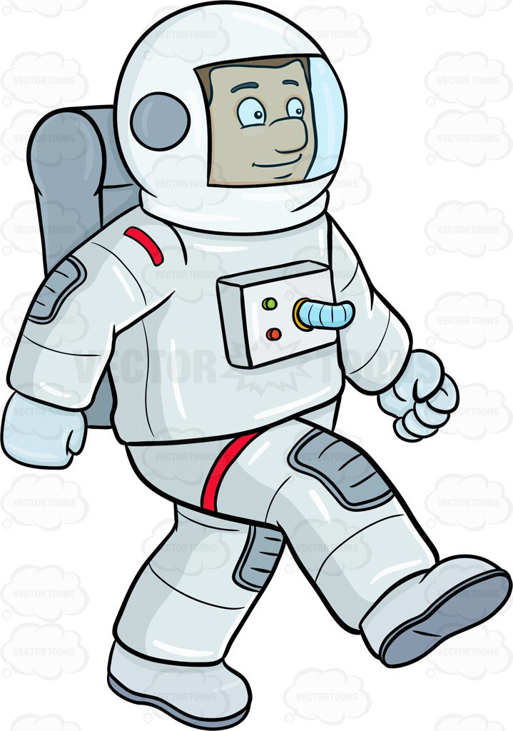 Astronaut clipart cartoon. Station 