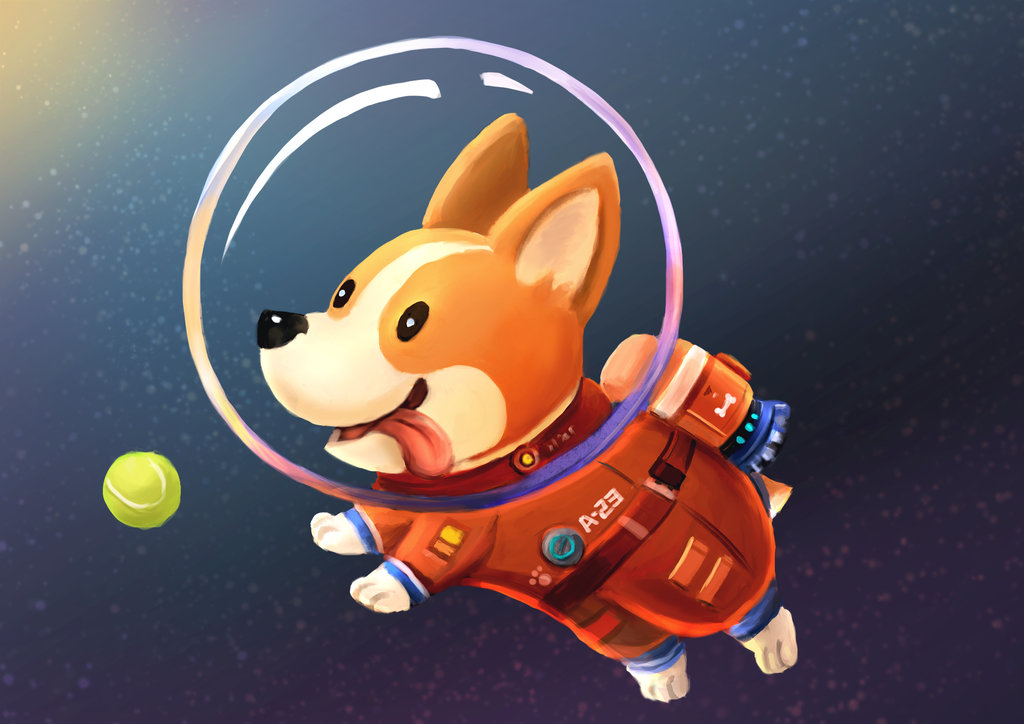 astronaut clipart dog