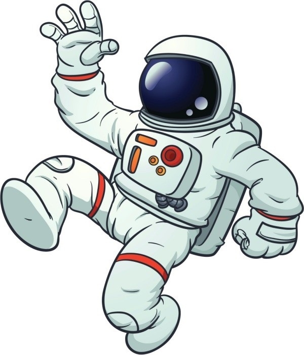Astronaut clipart moon. Top of on letter
