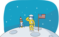 Search results for clip. Astronaut clipart moon