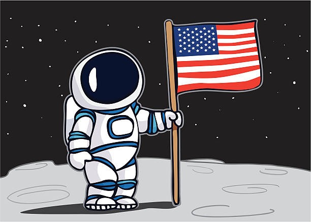 Astronaut clipart moon. On letters format