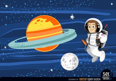 astronaut clipart outer space