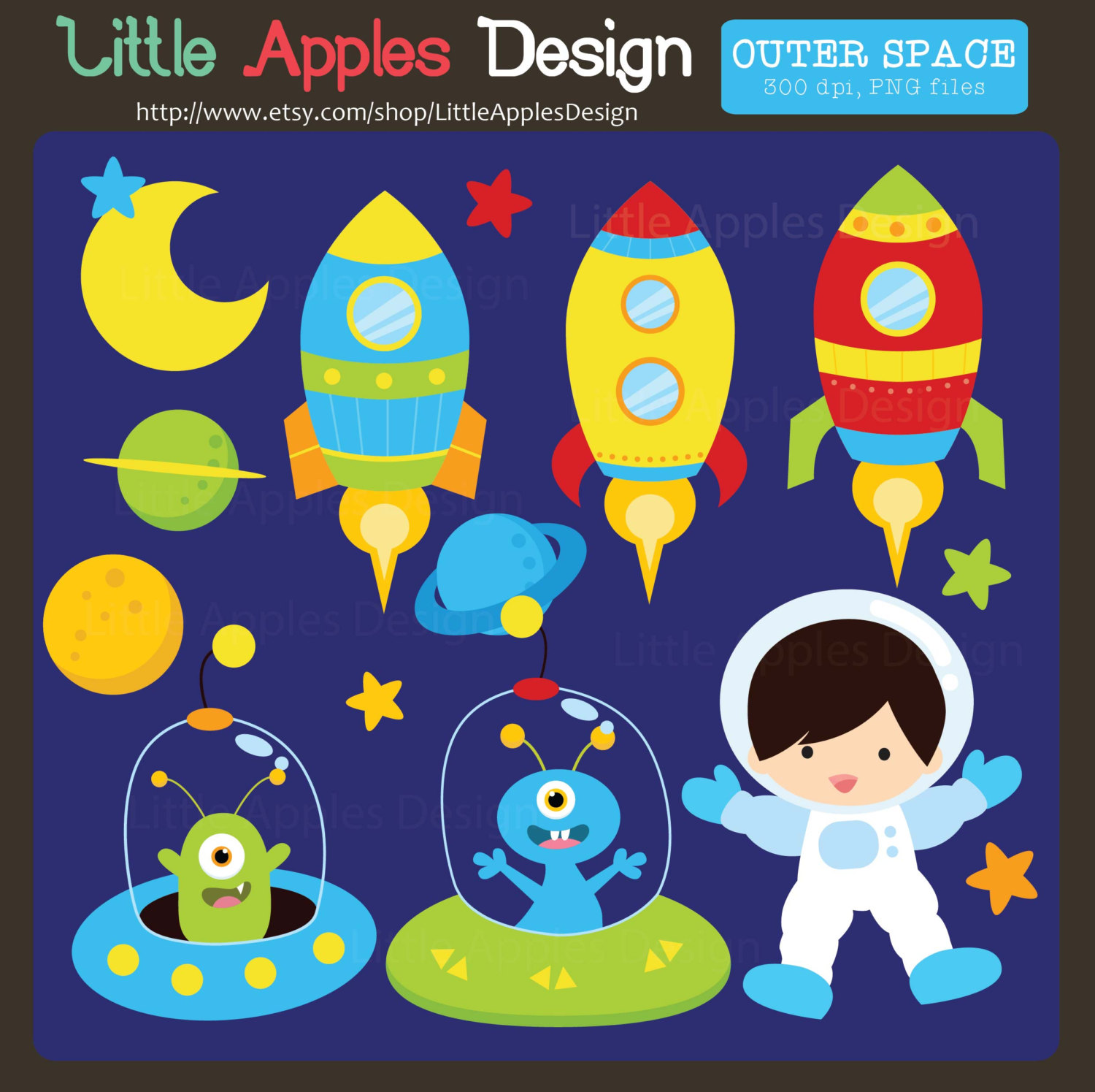 clipart kids outer space