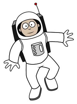 astronaut clipart side view