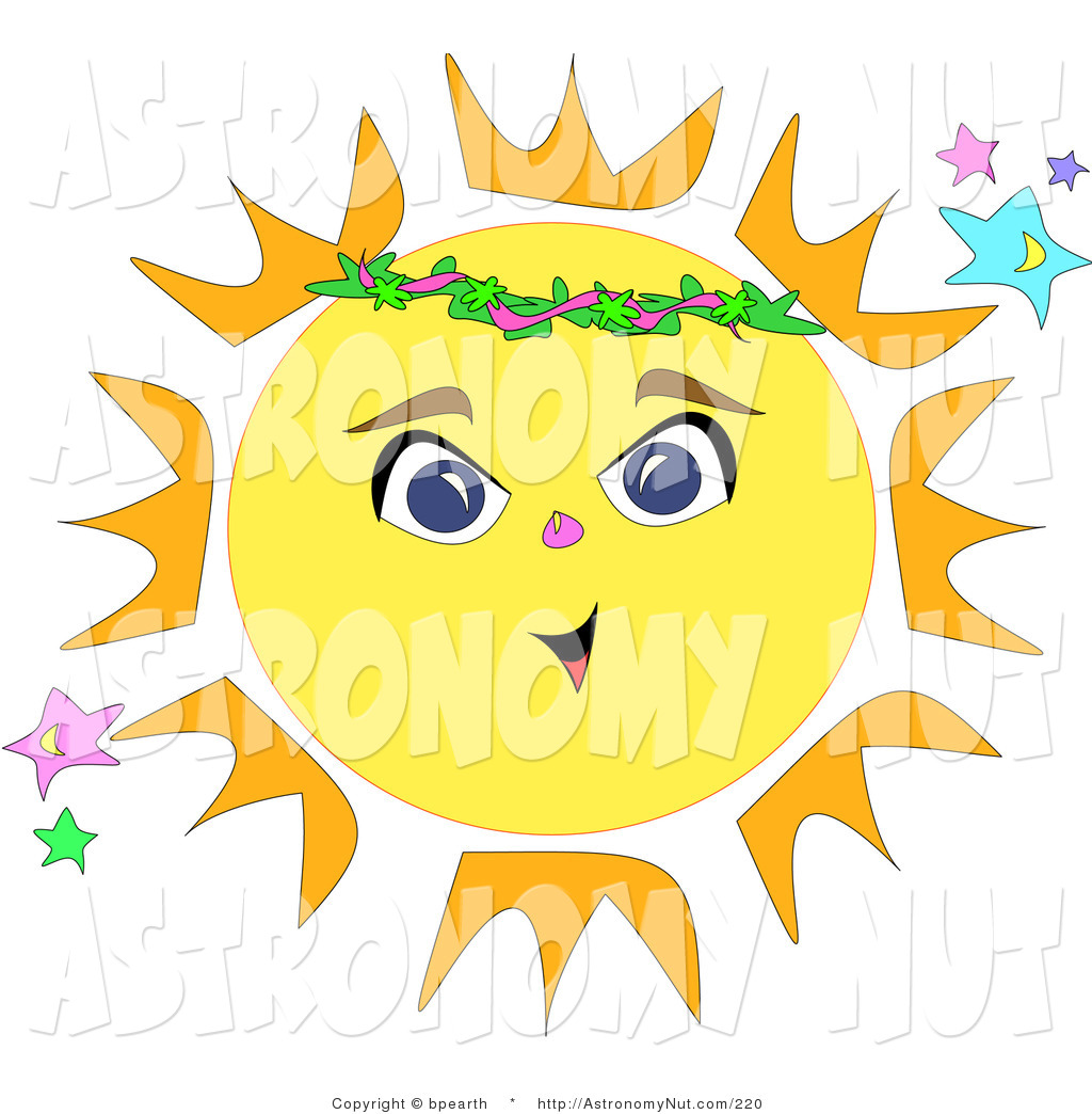 Of a bright yellow. Astronomy clipart cute