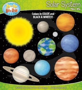 planets clipart colorful