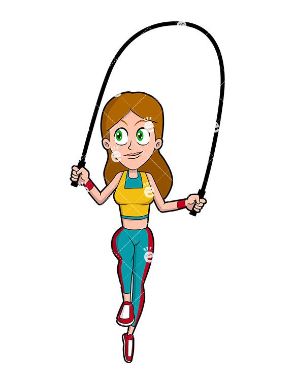 Athlete clipart aerobic. A woman exercising with