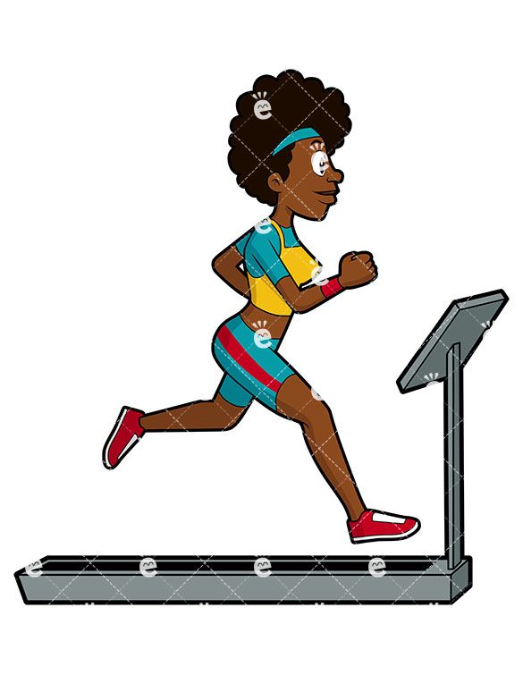 Clipart exercise african american. A black female running