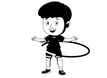 athlete clipart black and white