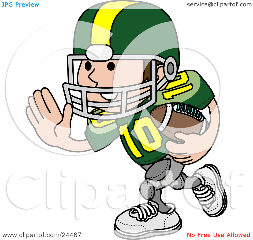 Athlete clipart football. Player running without the
