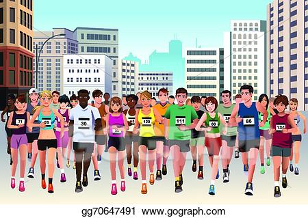 athlete clipart group runner