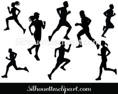 athlete clipart group runner