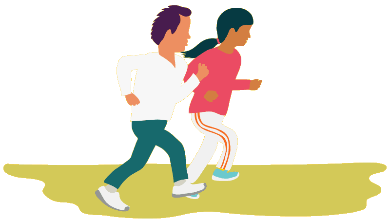 Long distance running . Worry clipart physical health