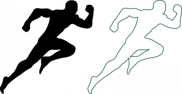 athlete clipart outline