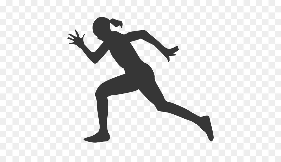 Fitness cartoon running sports. Athlete clipart silhouette