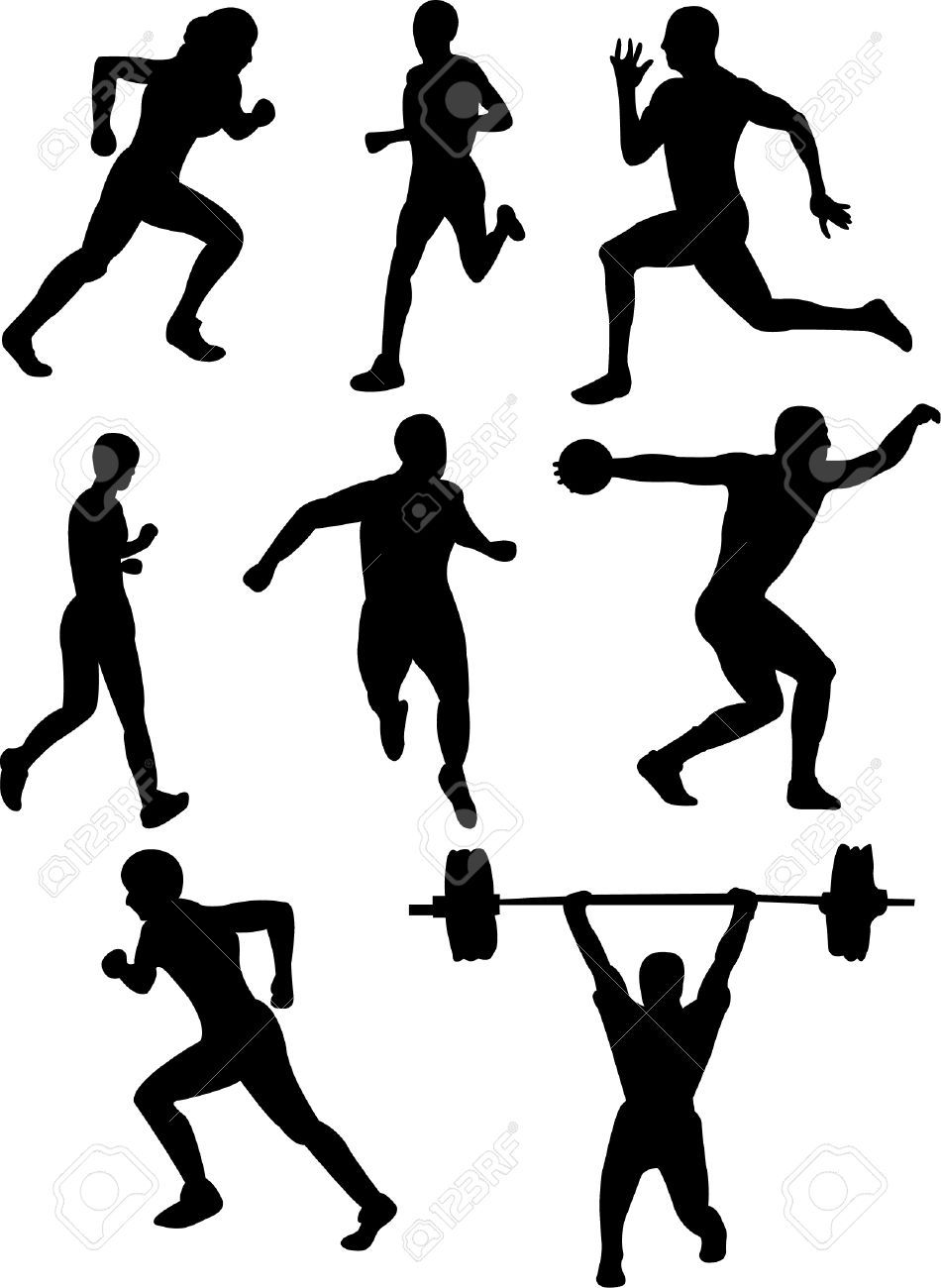 Vector google search things. Athlete clipart silhouette
