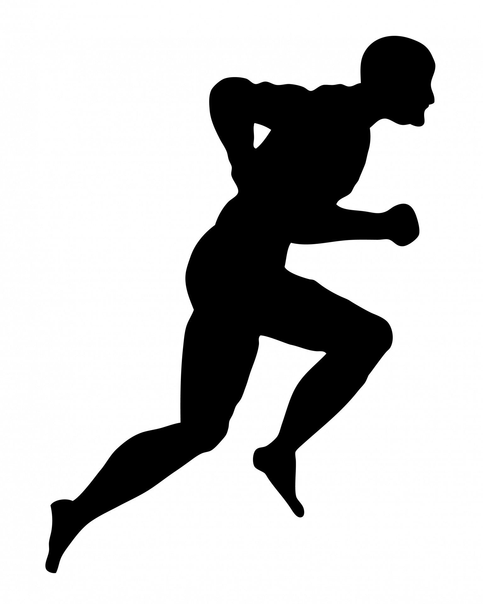 Running man silhouette free. Runner clipart male runner