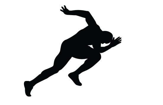Athletics silhouette vector clip. Athletic clipart atheletics
