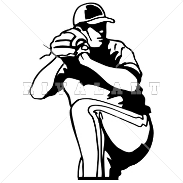 Sports image of man. Athletic clipart baseball