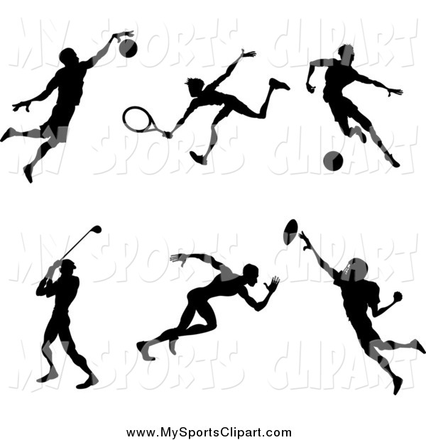 Athletics station . Athletic clipart black and white