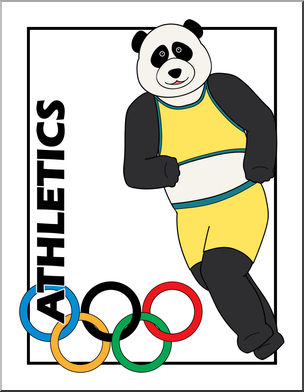 Clip art cartoon olympics. Athletic clipart olympic athlete