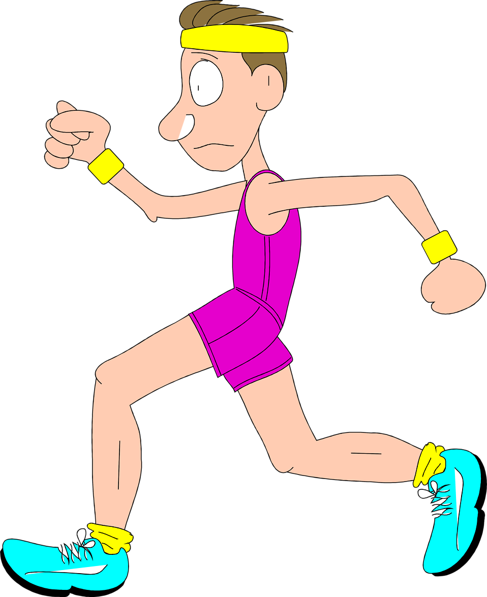 Exercising clipart runner. Running man free stock