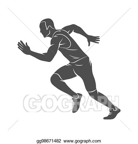 athletic clipart sprinter