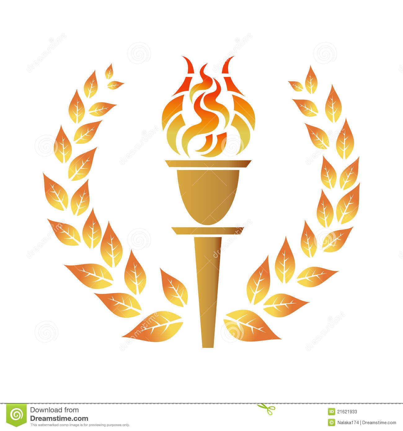 athletic clipart torch