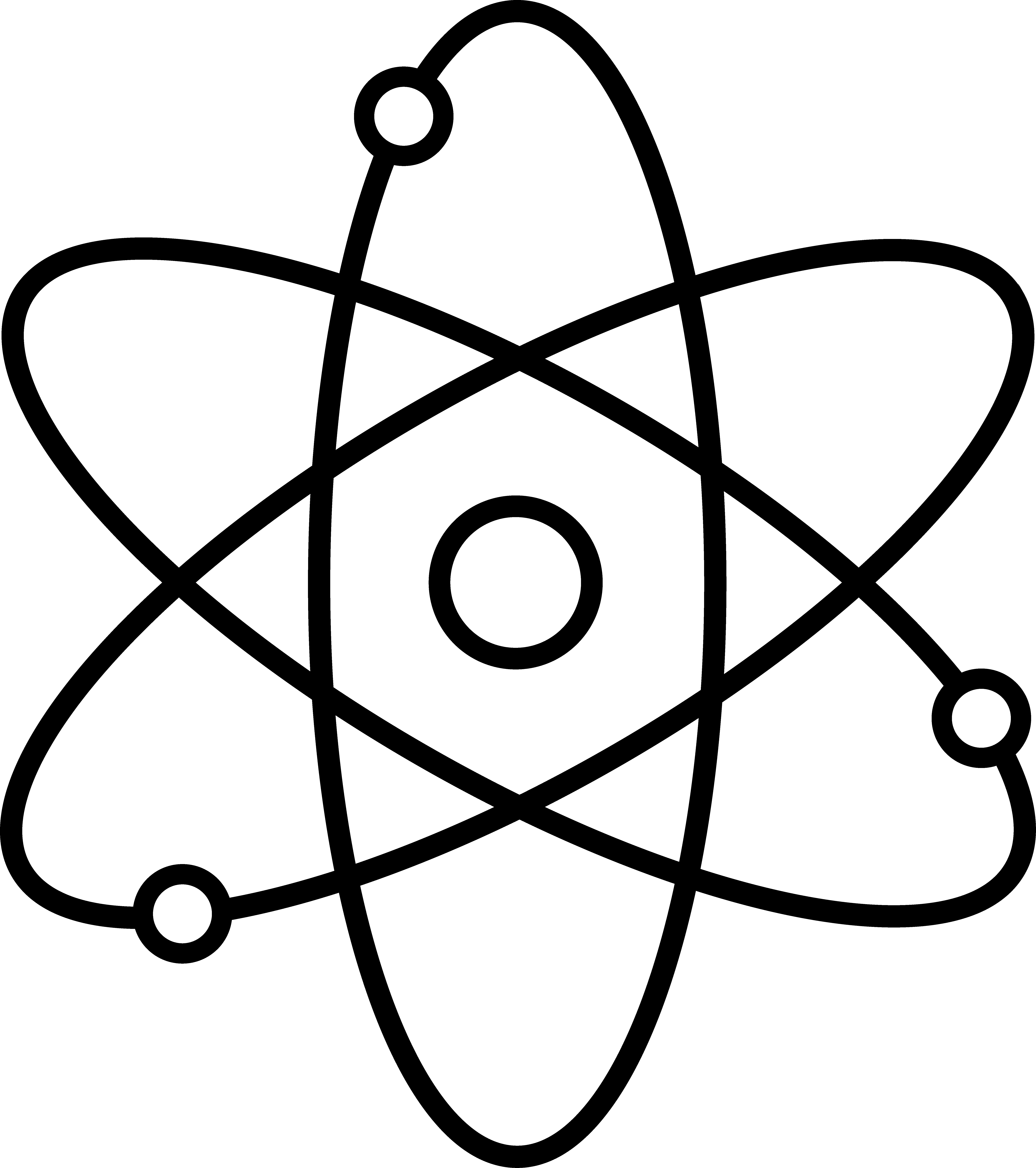 atom clipart black and white