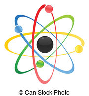 atom clipart colorful